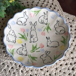 Potter’s Studio Bunny Floral Ceramic Serving Bowls